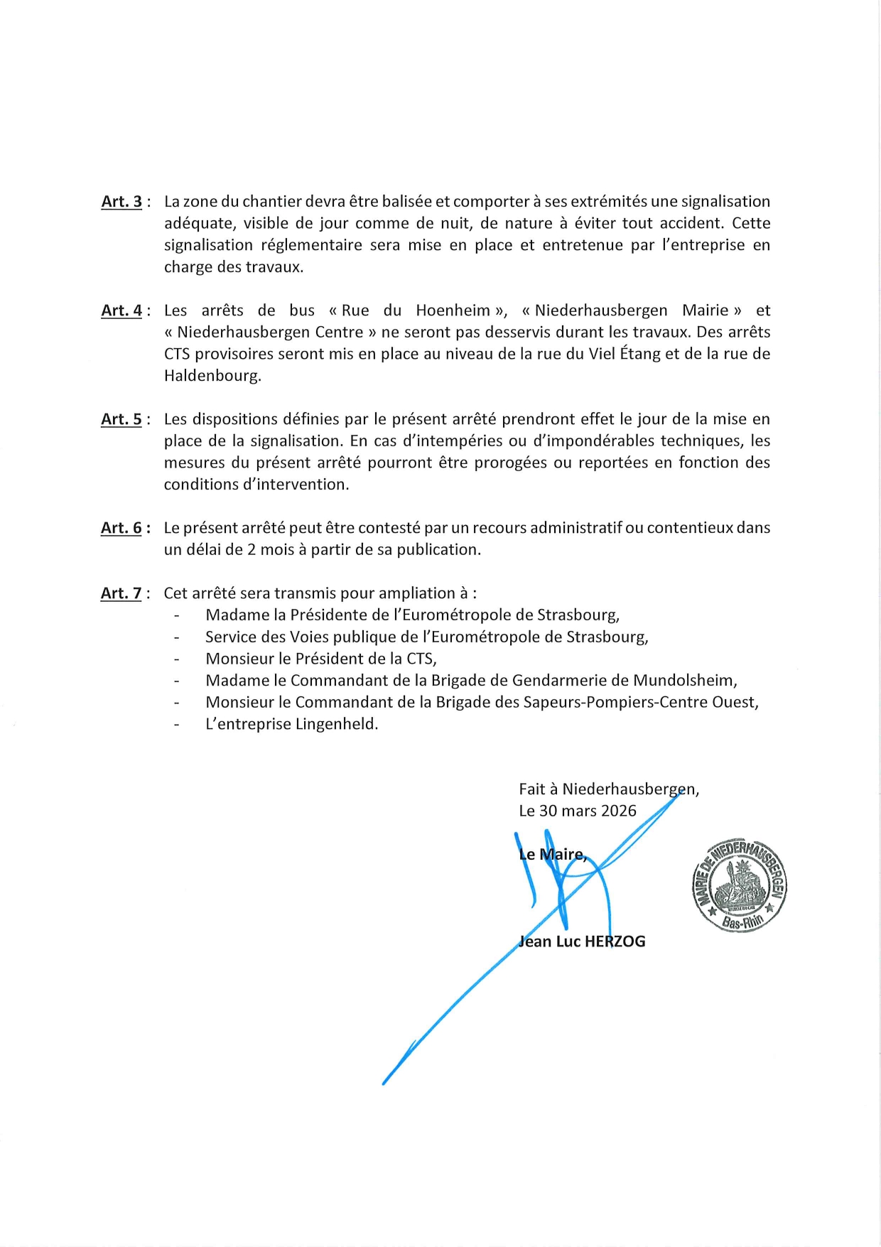 Arr&ecirc;t&eacute; 22/2026 verso