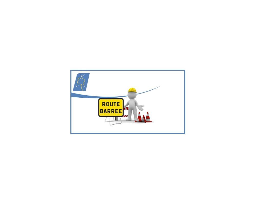 Rue de l'industrie barrée.
